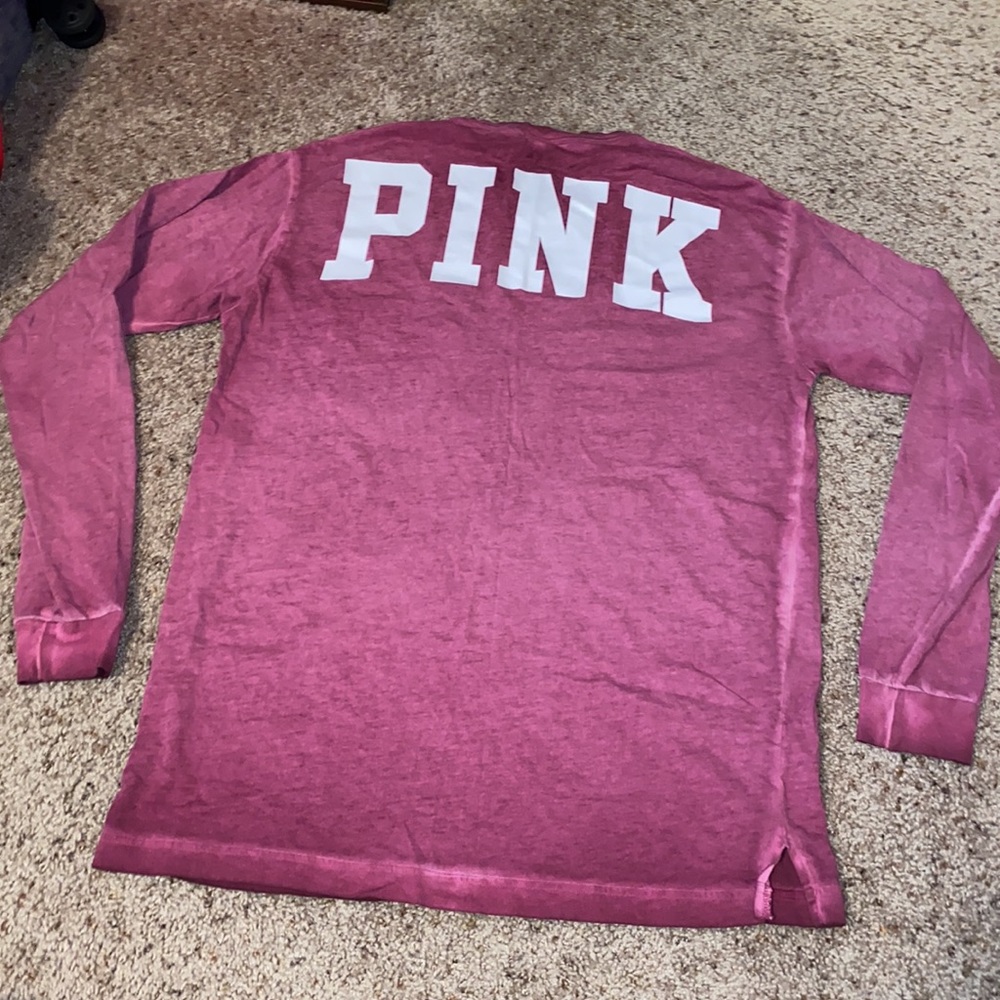 ⚡️3/$18⚡️ PINK! Distressed Colored Long Sleeve - Picture 4 of 4